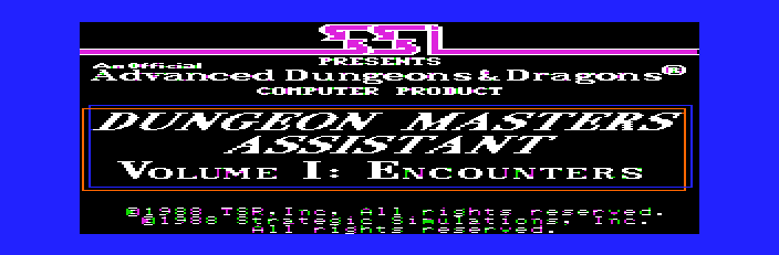 Dungeon Master Assistant Vol. I - Encoun Title Screen